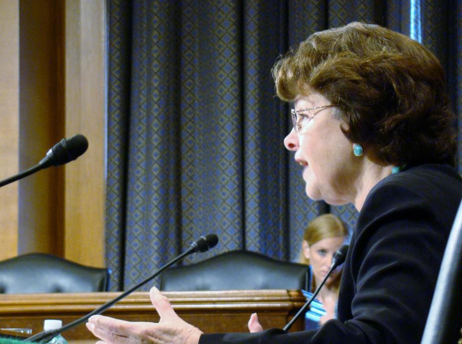 Sen. Feinstein testifying before the committee